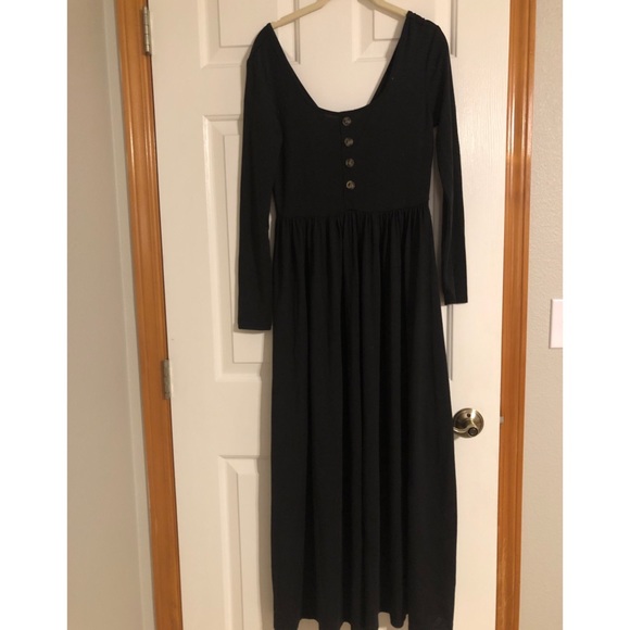 shein black maxi dress